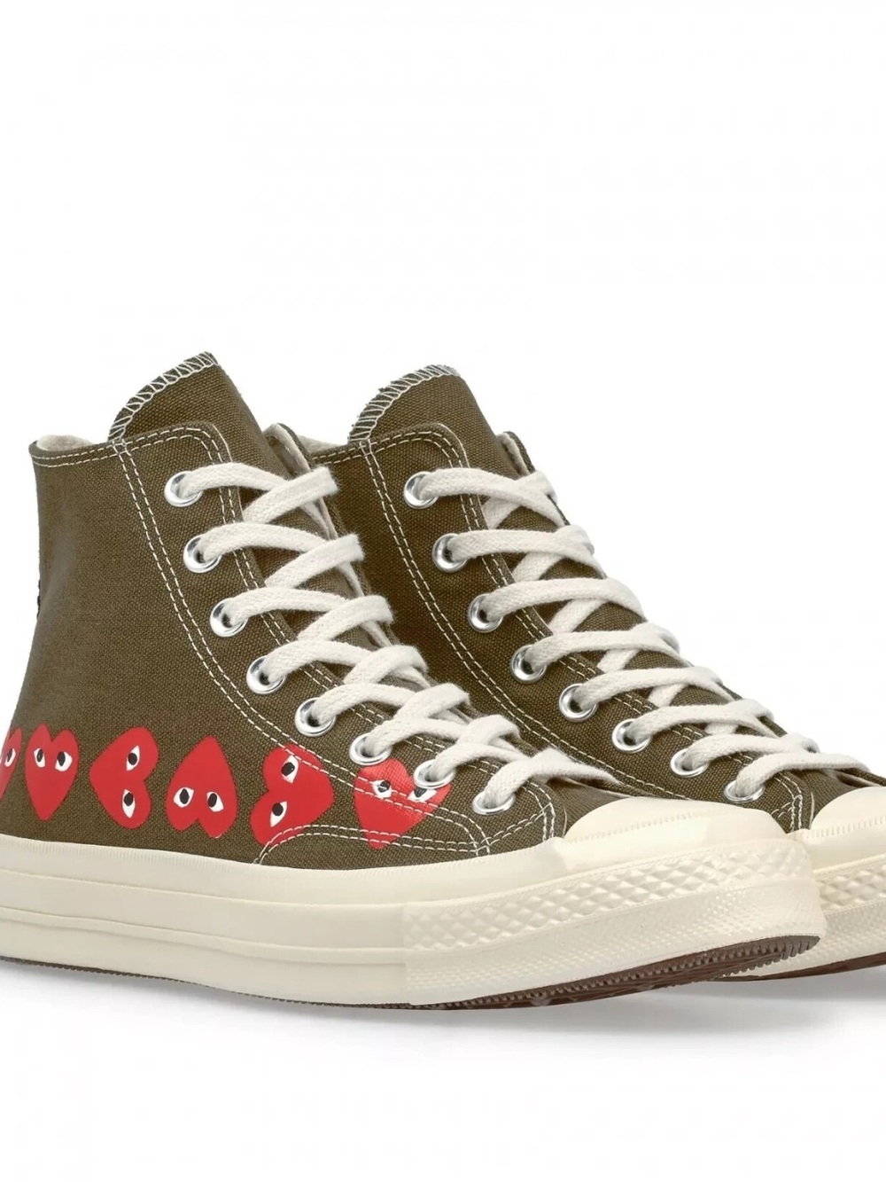 Converse x PLAY Comme des Garçons Chuck 70 Multi Heart Khaki